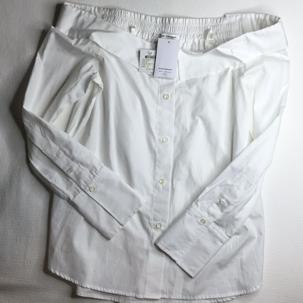 Club Monaco off the shoulder blouse